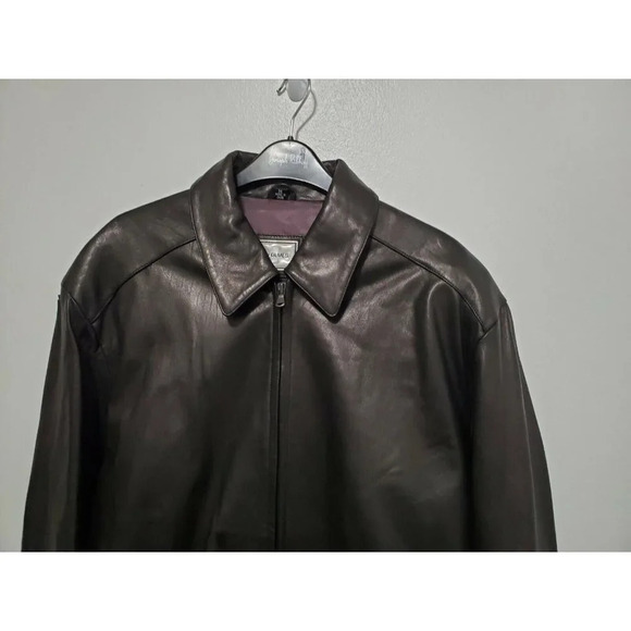 Vintage Mens Black Leather Jacket by Reilly Olmes Collection Size M As Is - Picture 4 of 12